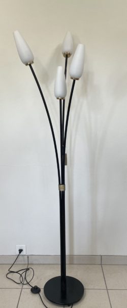 Lampadaire 4 opalines tulipe