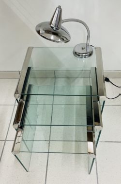 3 tables gigognes verre design Gallotti & Radice